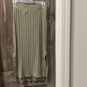 Pact Organic Ribbed Cotton Maxi Skirt Women's Size XS